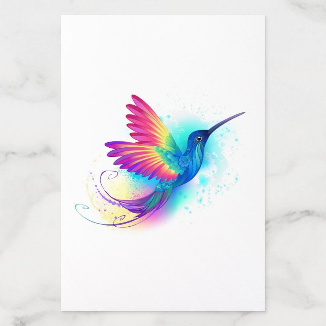 Exotic Rainbow Hummingbird Envelope Liner (Design)