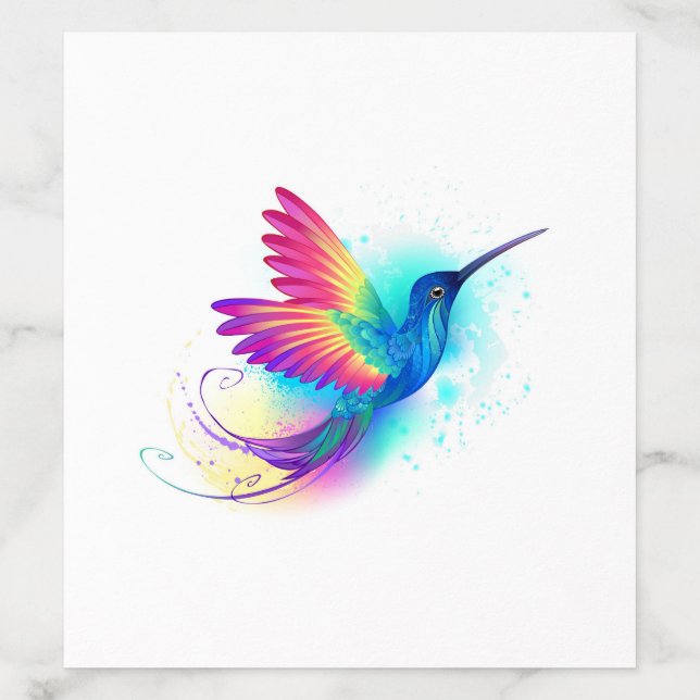 Exotic Rainbow Hummingbird Envelope Liner (Design)