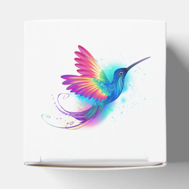 Exotic Rainbow Hummingbird Favor Boxes (Top)