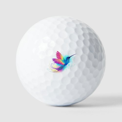 Exotic Rainbow Hummingbird Golf Balls