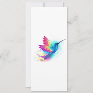 Exotic Rainbow Hummingbird Holiday Card