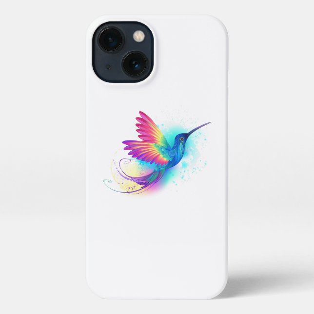 Exotic Rainbow Hummingbird iPhone Case (Back)