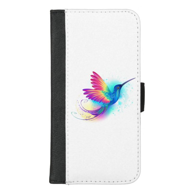 Exotic Rainbow Hummingbird iPhone Wallet Case (Front)