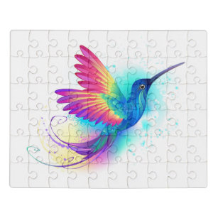 Exotic Rainbow Hummingbird Jigsaw Puzzle