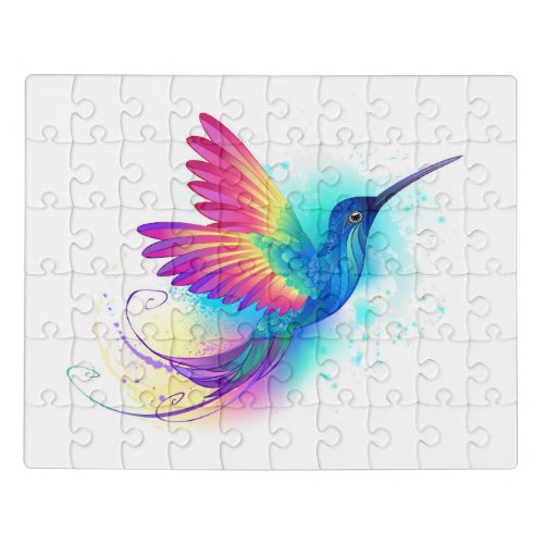 Exotic Rainbow Hummingbird Jigsaw Puzzle