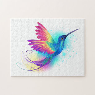 Exotic Rainbow Hummingbird Jigsaw Puzzle