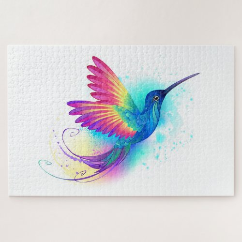 Exotic Rainbow Hummingbird Jigsaw Puzzle