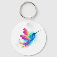 luxury multicolor hummingbird keychain accessories zinc