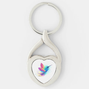 Exotic Rainbow Hummingbird Keychain