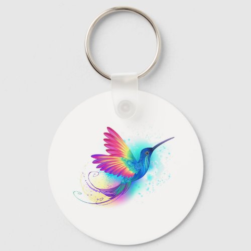 Exotic Rainbow Hummingbird Keychain