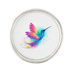 Exotic Rainbow Hummingbird Lapel Pin