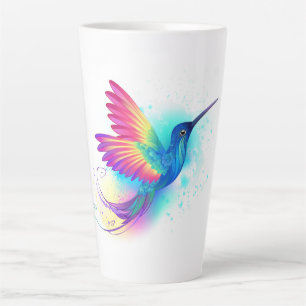 Exotic Rainbow Hummingbird Latte Mug