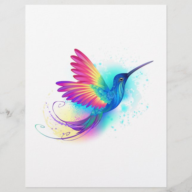 Exotic Rainbow Hummingbird Letterhead (Front)