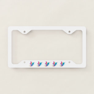 Exotic Rainbow Hummingbird License Plate Frame