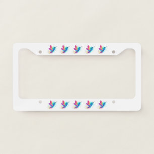 Exotic Rainbow Hummingbird License Plate Frame