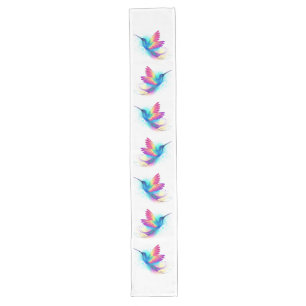 Exotic Rainbow Hummingbird Long Table Runner
