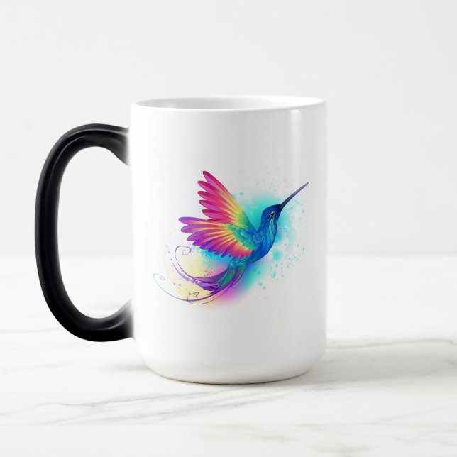 Exotic Rainbow Hummingbird Magic Mug (Left)