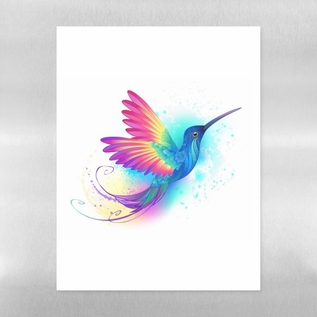 Exotic Rainbow Hummingbird Magnetic Dry Erase Sheet (Vertical)