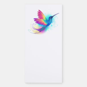 Exotic Rainbow Hummingbird Magnetic Notepad