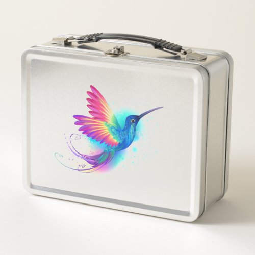 Exotic Rainbow Hummingbird Metal Lunch Box