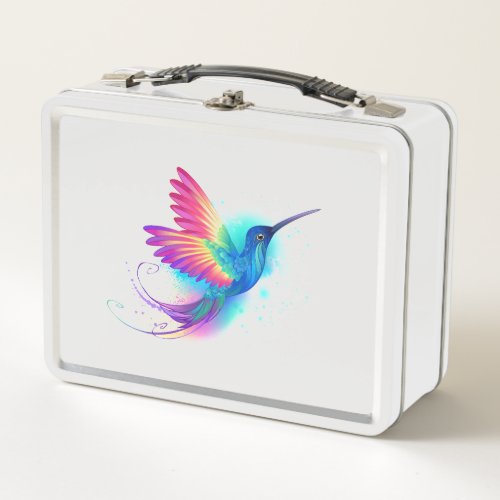 Exotic Rainbow Hummingbird Metal Lunch Box