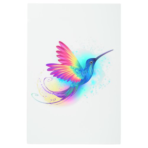 Exotic Rainbow Hummingbird Metal Print