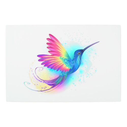 Exotic Rainbow Hummingbird Metal Print