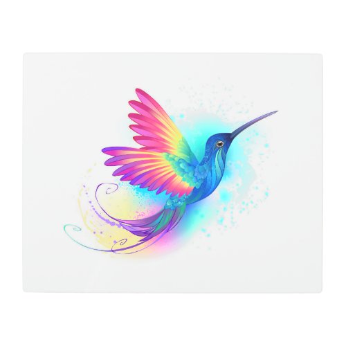 Exotic Rainbow Hummingbird Metal Print