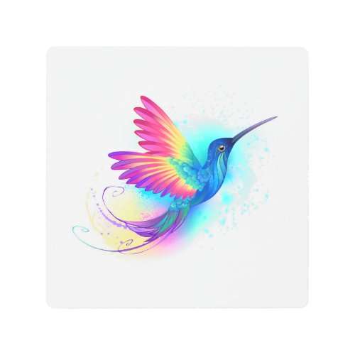 Exotic Rainbow Hummingbird Metal Print