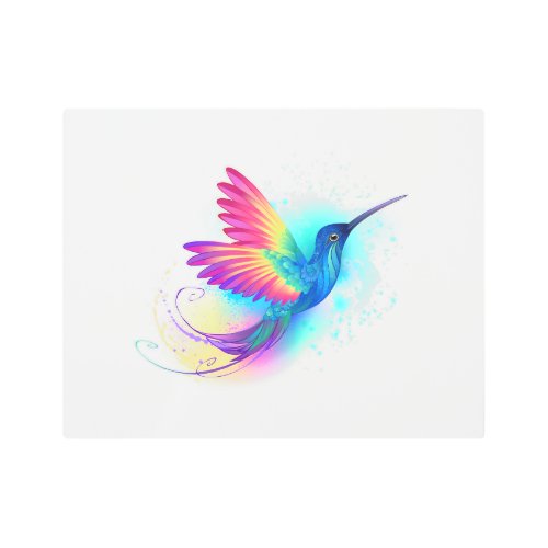 Exotic Rainbow Hummingbird Metal Print