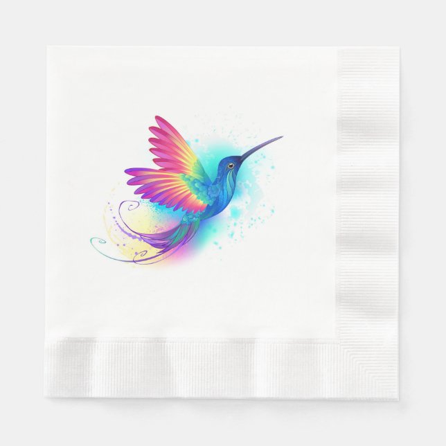 Exotic Rainbow Hummingbird Napkins (Front)