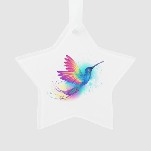 Exotic Rainbow Hummingbird Ornament