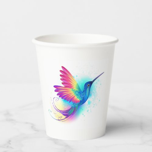 Exotic Rainbow Hummingbird Paper Cups
