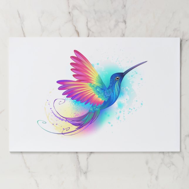 Exotic Rainbow Hummingbird Paper Pad (Front)