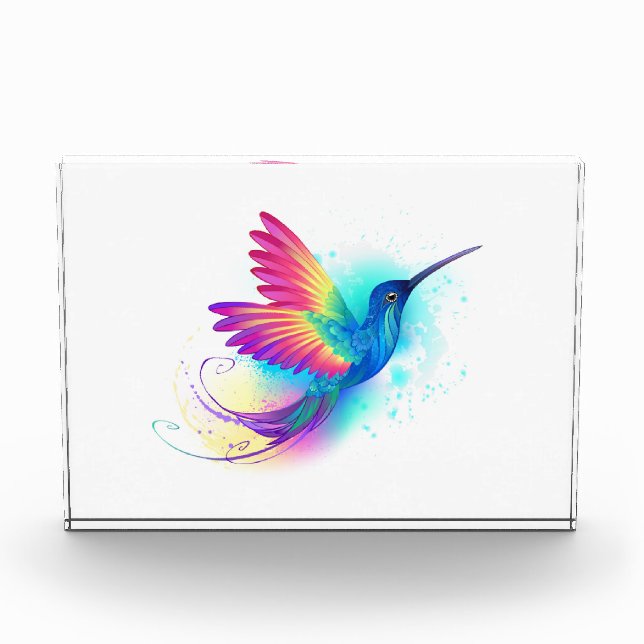 Exotic Rainbow Hummingbird Photo Block (Front)