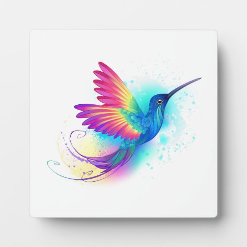 Exotic Rainbow Hummingbird Plaque