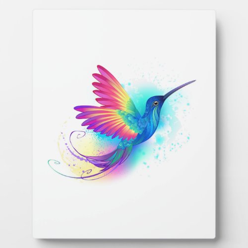 Exotic Rainbow Hummingbird Plaque