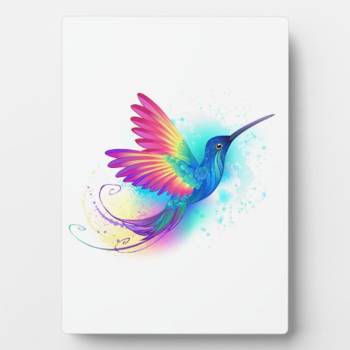 Exotic Rainbow Hummingbird Plaque