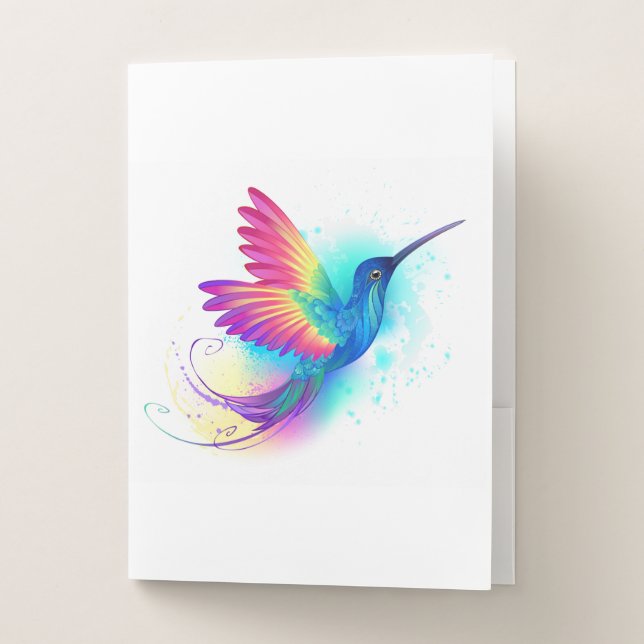 Exotic Rainbow Hummingbird Pocket Folder (Front)