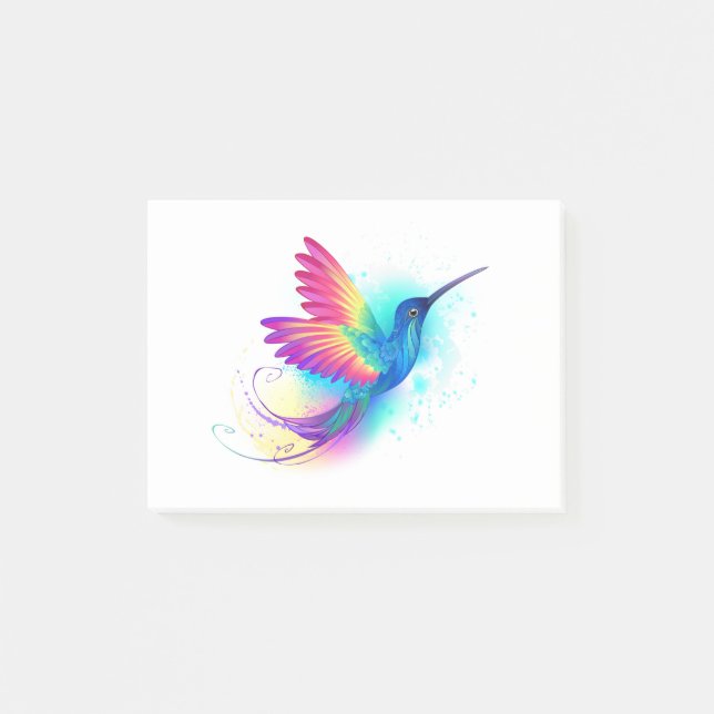 Exotic Rainbow Hummingbird Post-it Notes (Front)