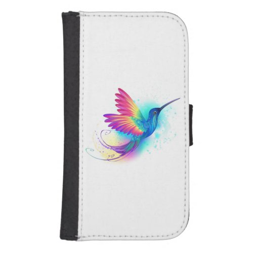 Exotic Rainbow Hummingbird Galaxy S4 Wallet Case