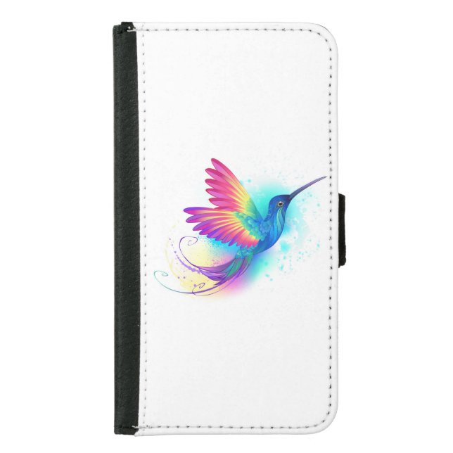 Exotic Rainbow Hummingbird Samsung Galaxy Wallet Case (Front)