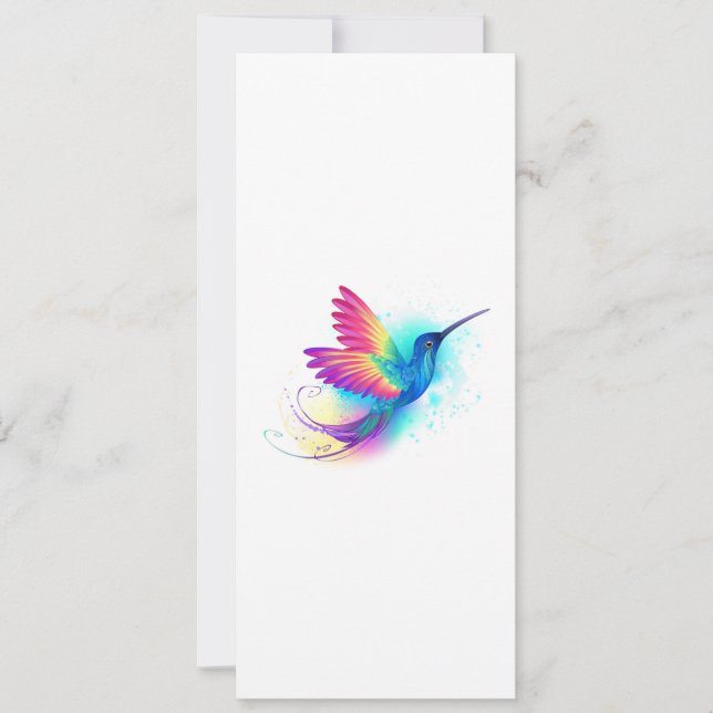 Exotic Rainbow Hummingbird Save The Date (Front)
