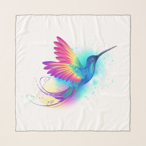 Exotic Rainbow Hummingbird Scarf