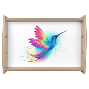 Exotic Rainbow Hummingbird Serving Tray