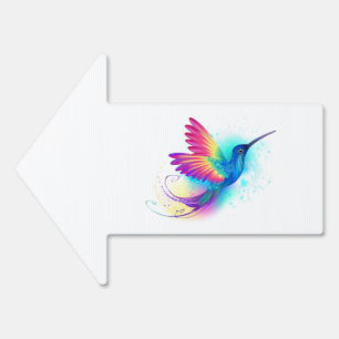 Exotic Rainbow Hummingbird Sign