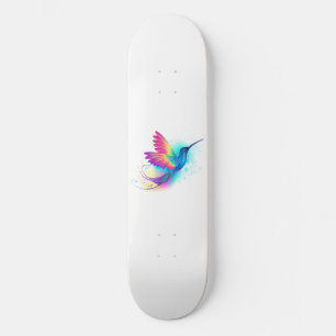 Exotic Rainbow Hummingbird Skateboard