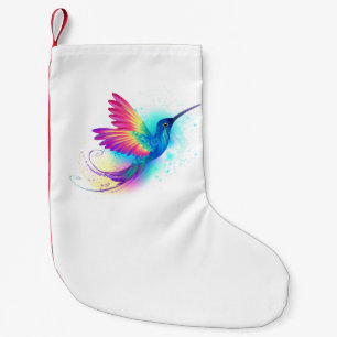 Exotic Rainbow Hummingbird Small Christmas Stocking