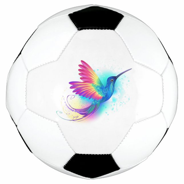 Exotic Rainbow Hummingbird Soccer Ball (Front)