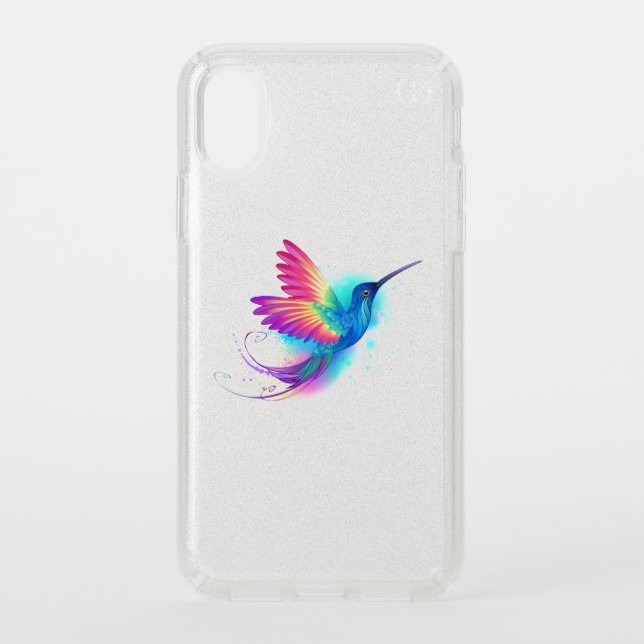 Exotic Rainbow Hummingbird Speck iPhone X Case (Front)
